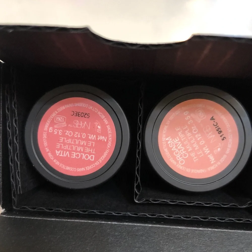 NARS The Multiple Mini Duo Cream Sticks Orgasm Crave & Dolce Vita 3.5g Each NIB